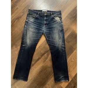 Peter Manning Five Eight New York Mens Jeans 36W 28L Dark Wash Straight Leg